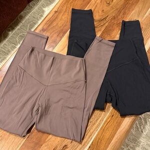 Aerie Offline Real Me 7/8 Hi-Rise Leggings BUNDLE of 2 Black and Brown Size M